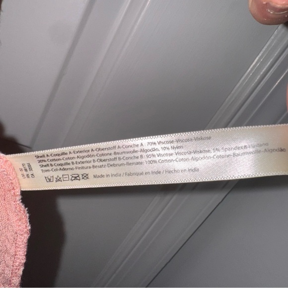 Free People Adella Lace ruffled tiered Mini slip Dress in Rose Pink M - Picture 11 of 13